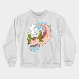 Demiboy Strawberry Axolotl Crewneck Sweatshirt